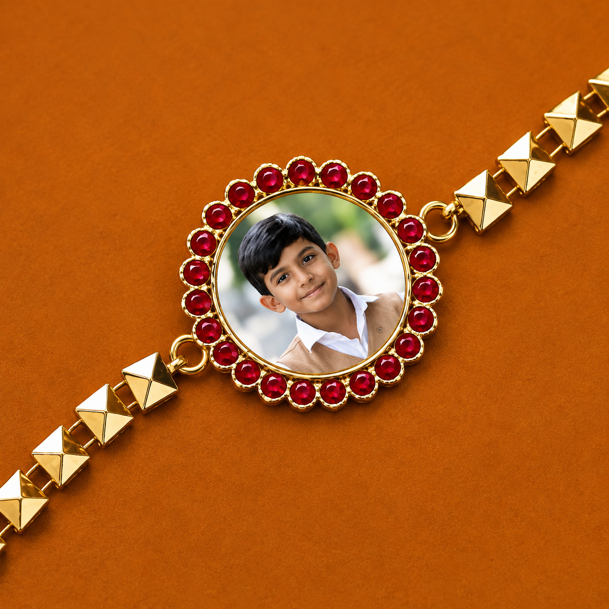 Personalized Photo Bracelet Rakhi for Brother