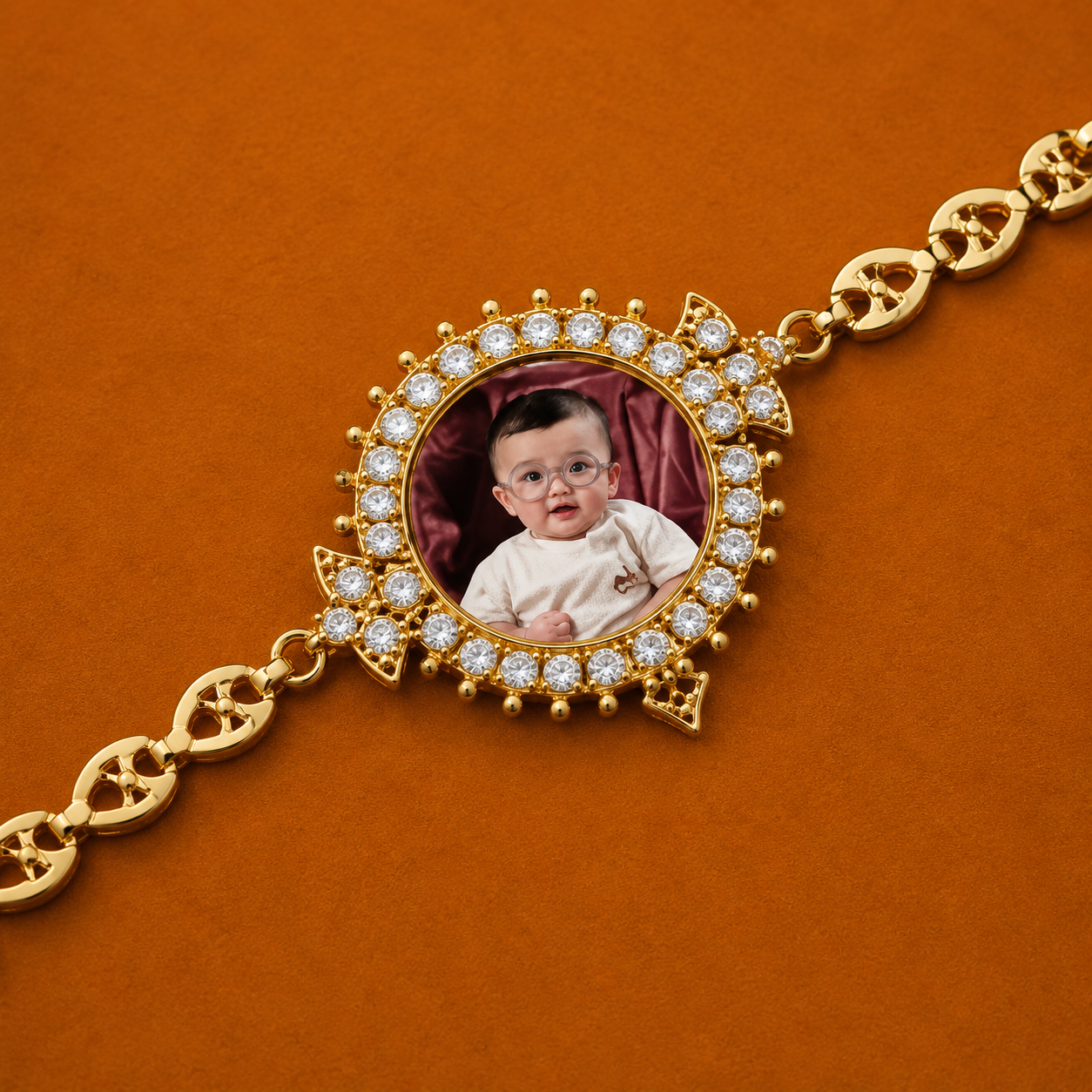 Personalized Photo Bracelet Rakhi for Brother