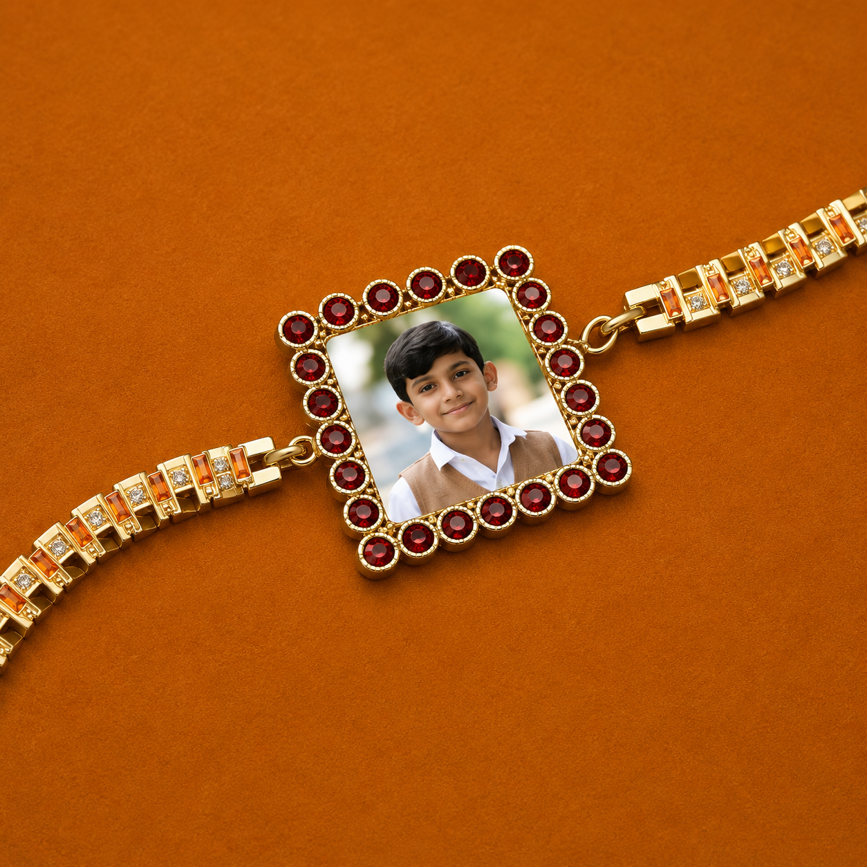 Personalized Photo Bracelet Rakhi for Brother