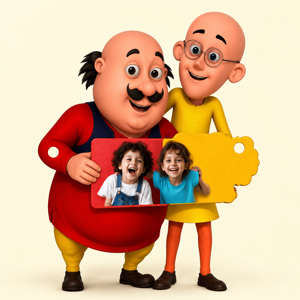 Personalized Motu Patlu Photo Cartoon Rakhi