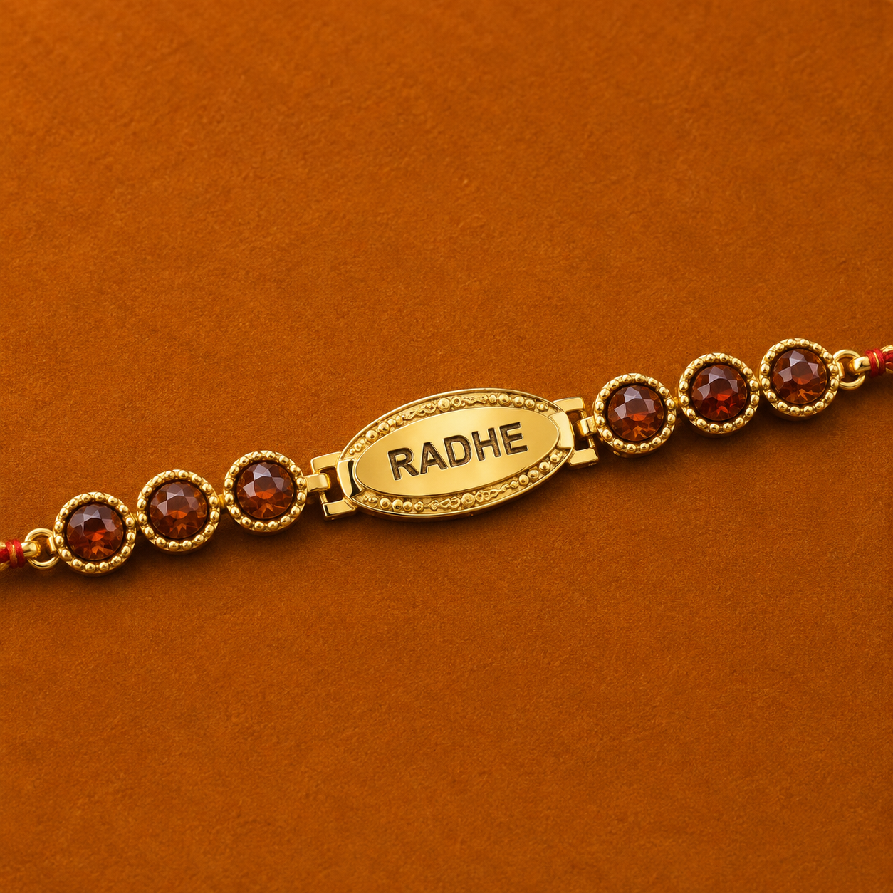 Premium Radhe Laser Engraved Rakhi