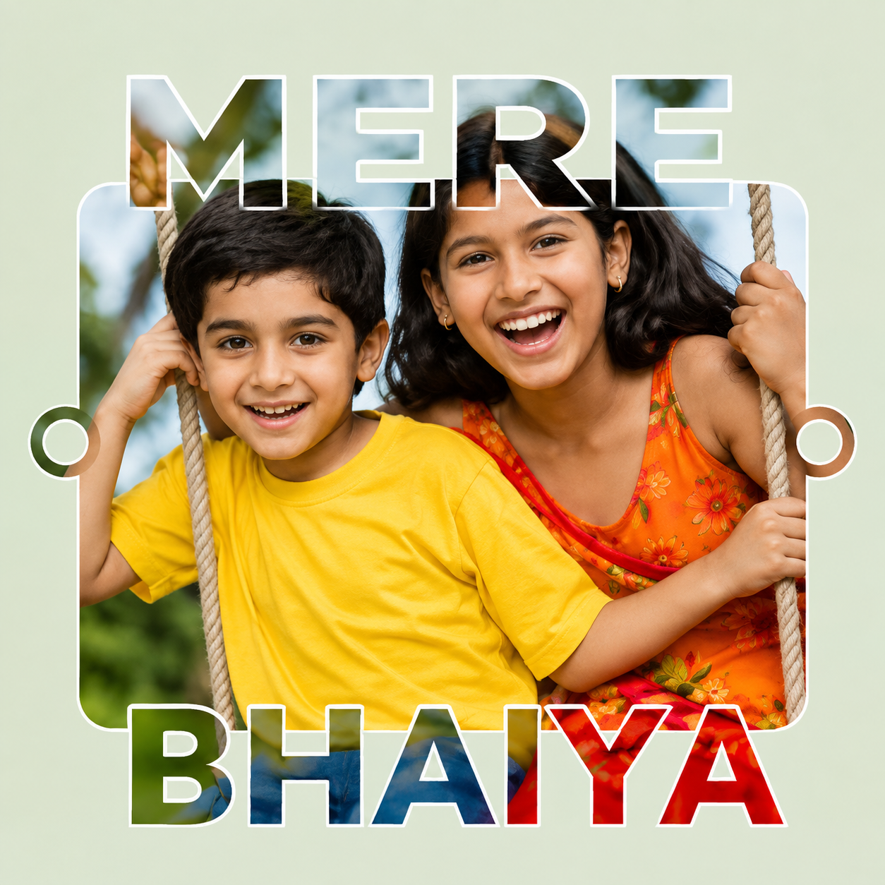Caring Brother Photo MDF Text Rakhi