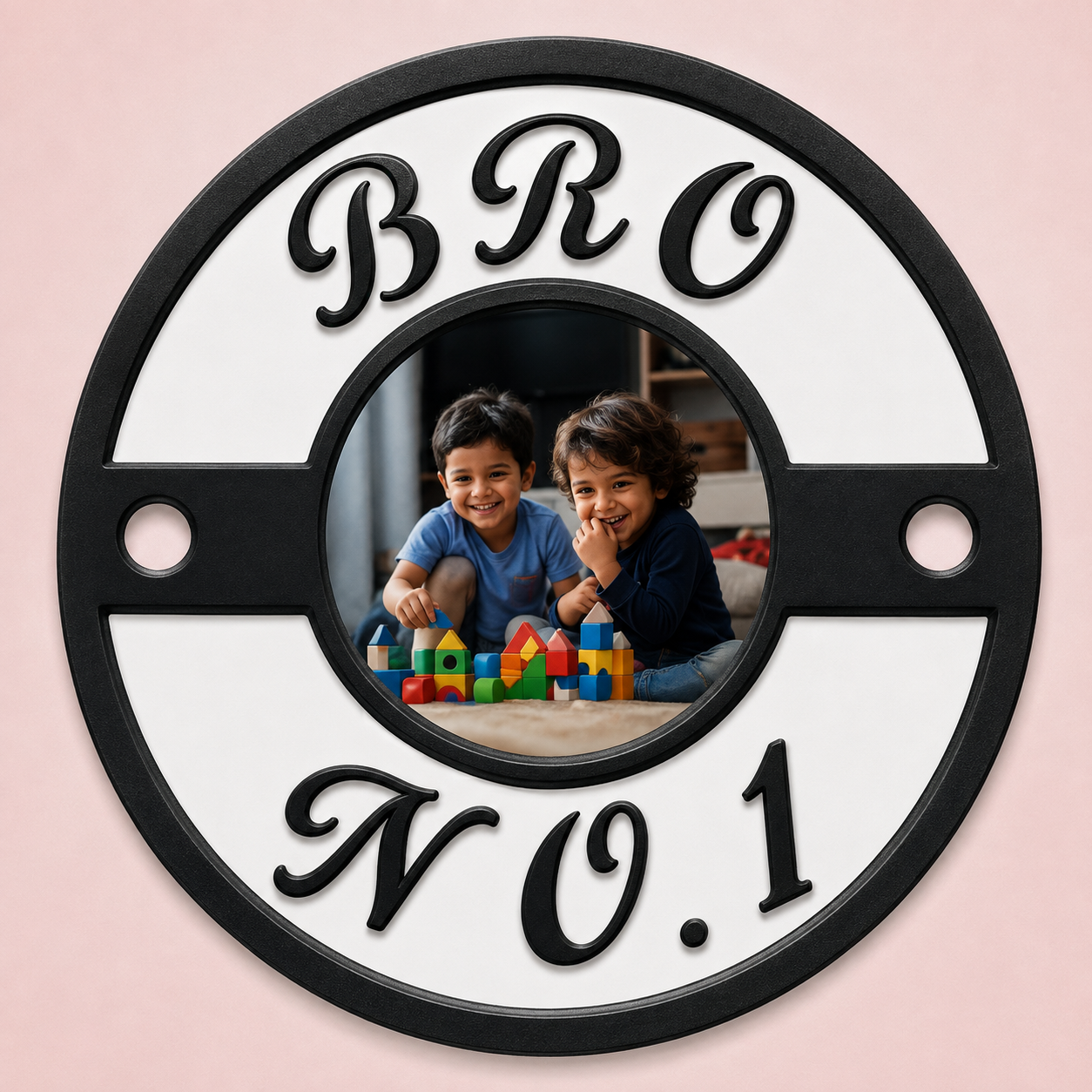 Personalized BRO No.1 Wood Acrylic Rakhi