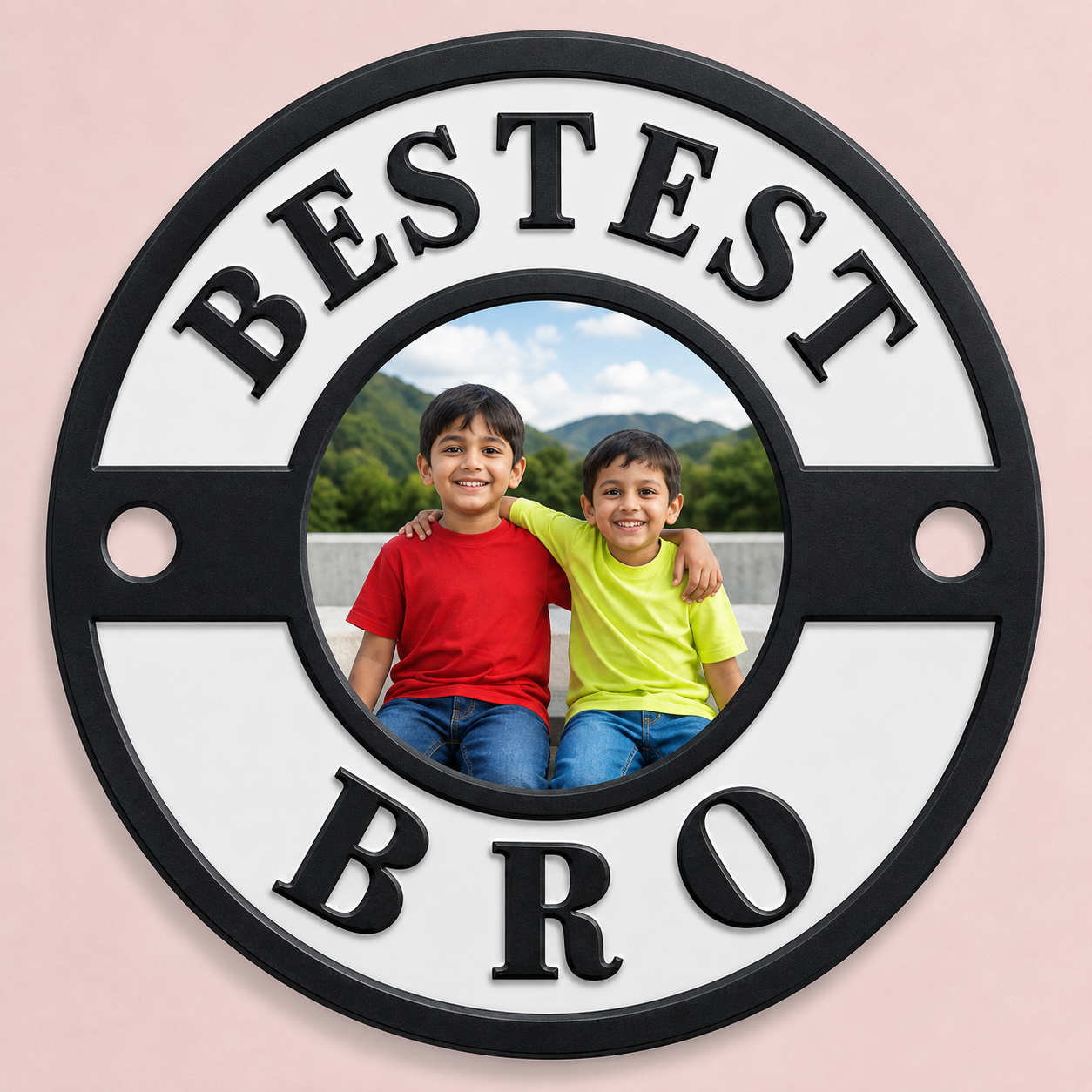Personalized Bestest BRO Wood Acrylic Rakhi