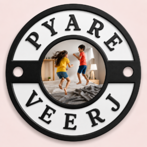 Personalized Pyare Veerj Wood Acrylic Rakhi